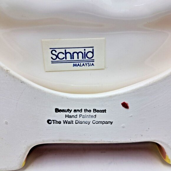 Beauty & The Beast-Cogsworth Ceramic Clock Disney- Schmid -Hand Painted Vintage - Picture 3 of 6